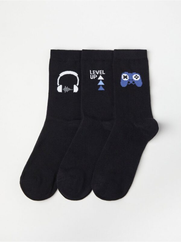 3-pack Socks with gaming motif - 8600930-80