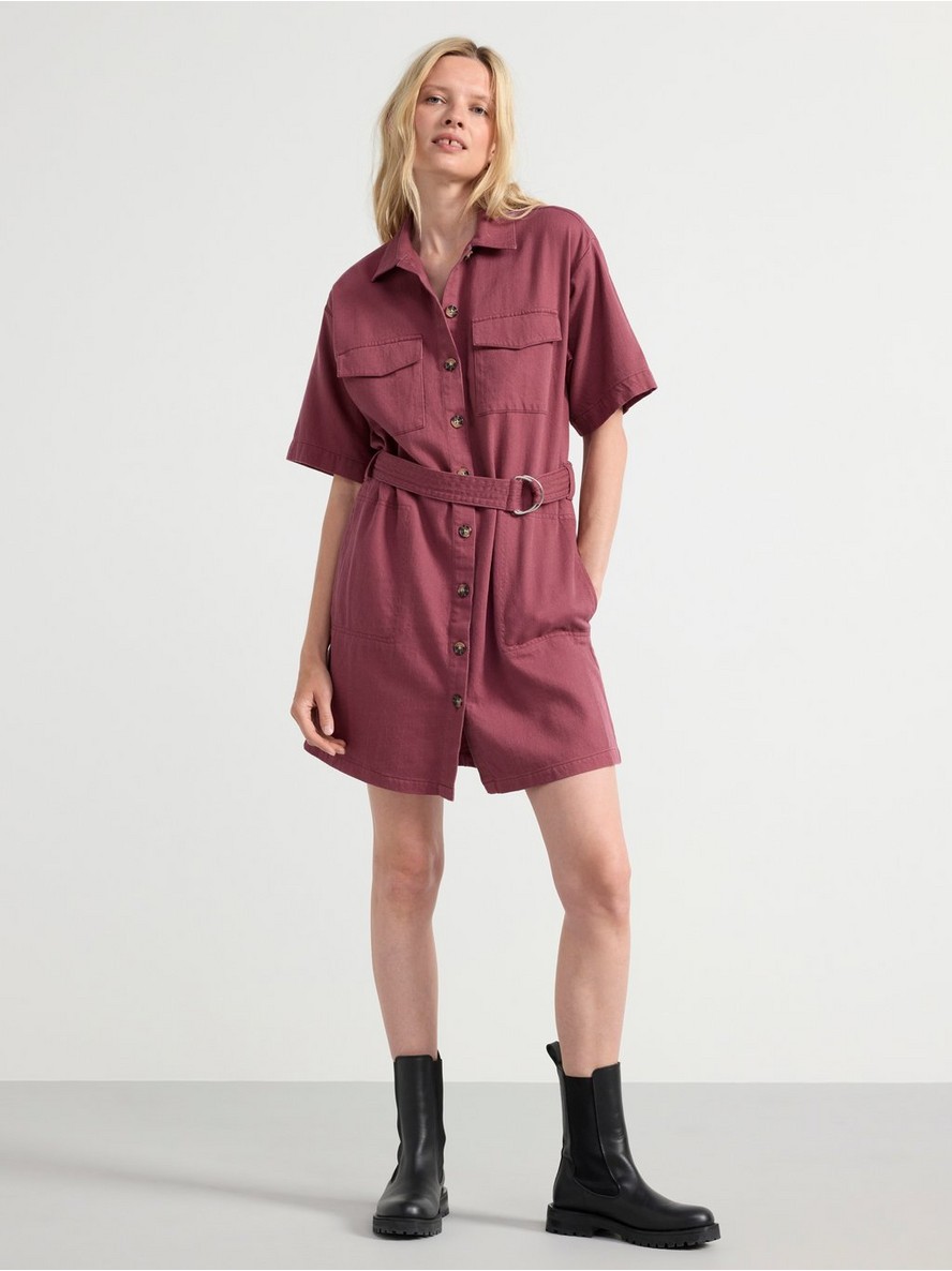 Haljina – Shirt dress with pockets and belt to waist