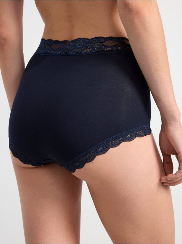 High waist briefs with lace - 8613047-2150