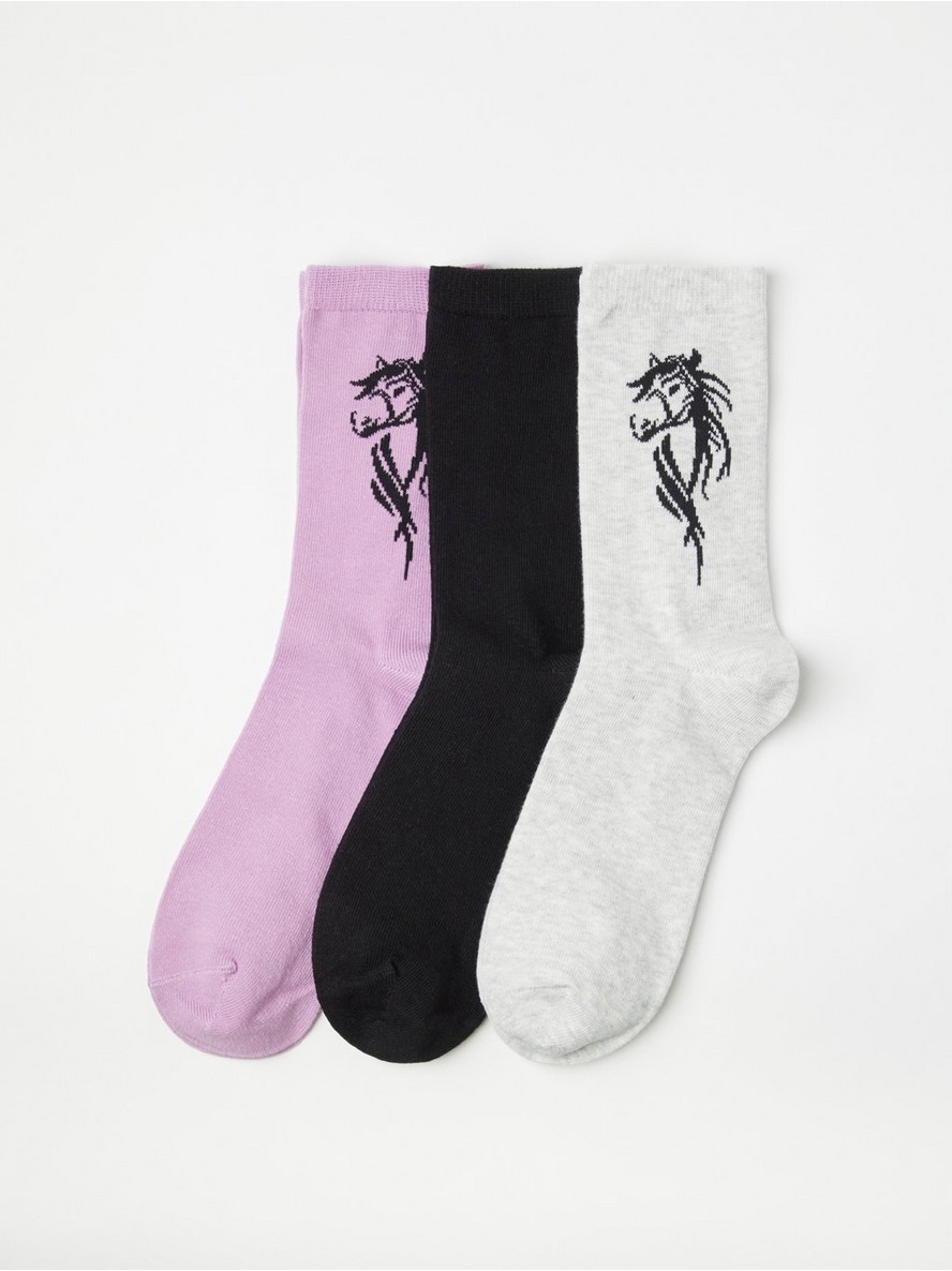 Carape – 3-pack socks with horses