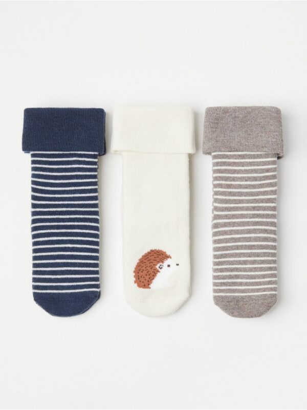 3-pack Socks in terry with motif - 8622502-2065