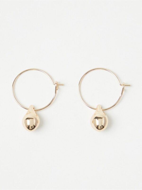 Hoop earrings with drop - 8635410-20