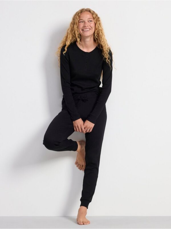 Ribbed pyjama trousers - 8374787-80