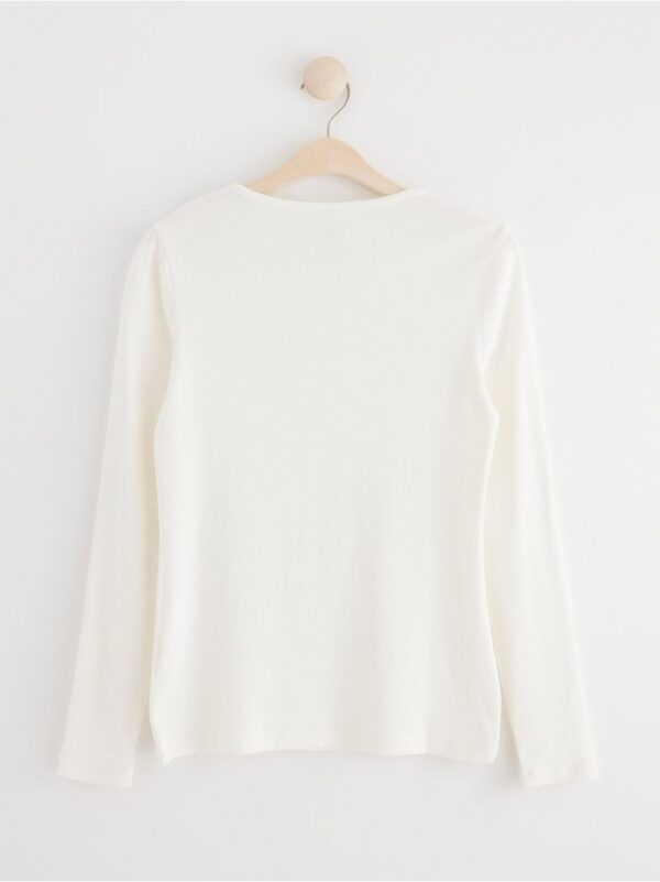 Ribbed long sleeve pyjama top - 8398144-300