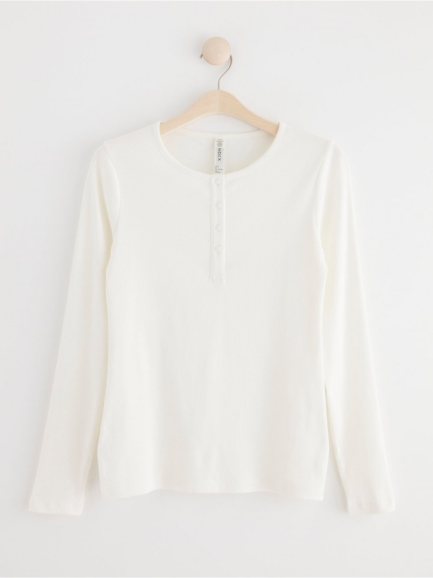 Pidzama gornji deo – Ribbed long sleeve pyjama top