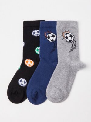 3-pack Socks with footballs - 8599743-6465