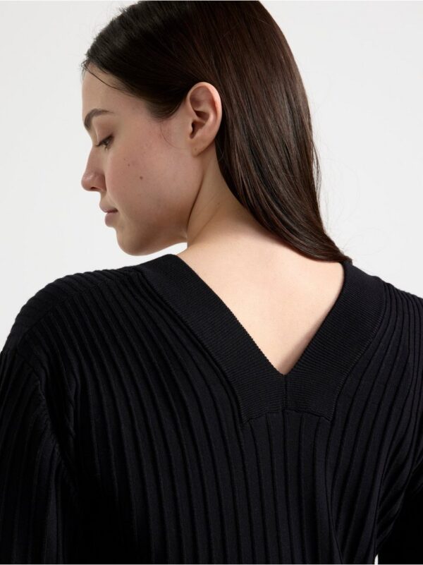 Maxi dress ribbed with long sleeves - 8601587-80
