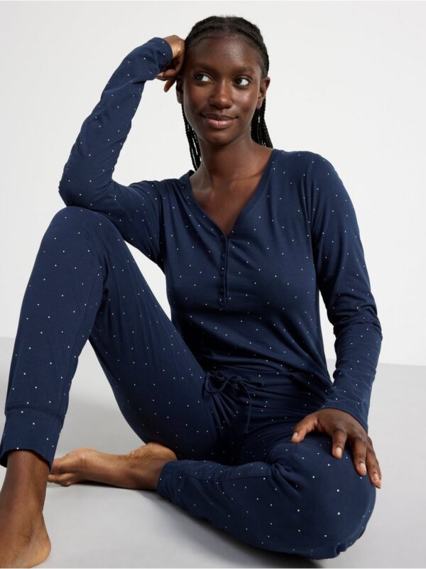 Pyjama trousers with dots - 8608409-2150