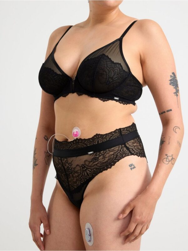ella m – Brazilian briefs high waist with lace - 8614881-80