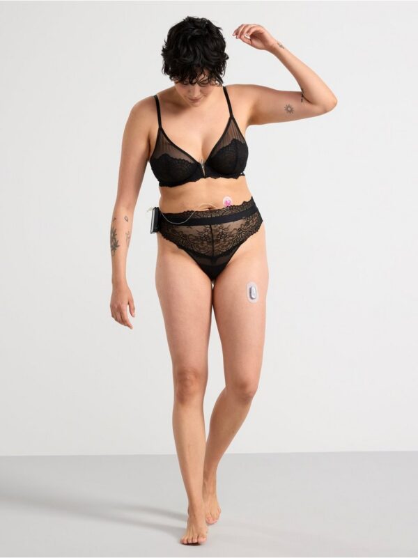ella m – Brazilian briefs high waist with lace - 8614881-80