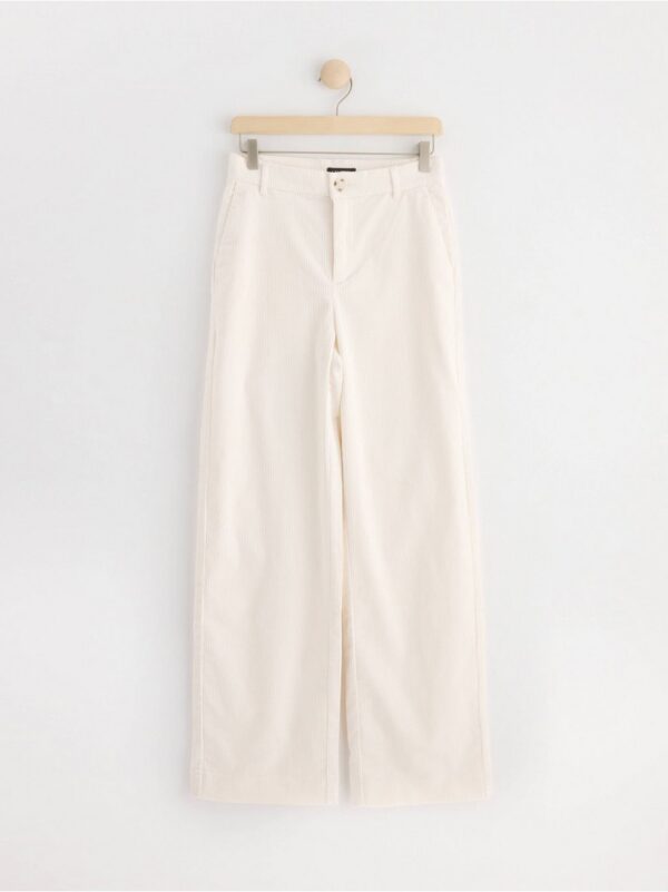 Trousers in corduroy with wide legs - 8622966-7862