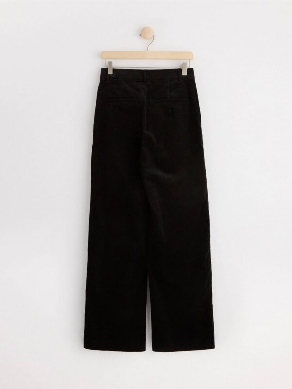 Trousers in corduroy with wide legs - 8622966-80