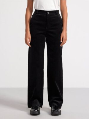 Trousers in corduroy with wide legs - 8622966-80