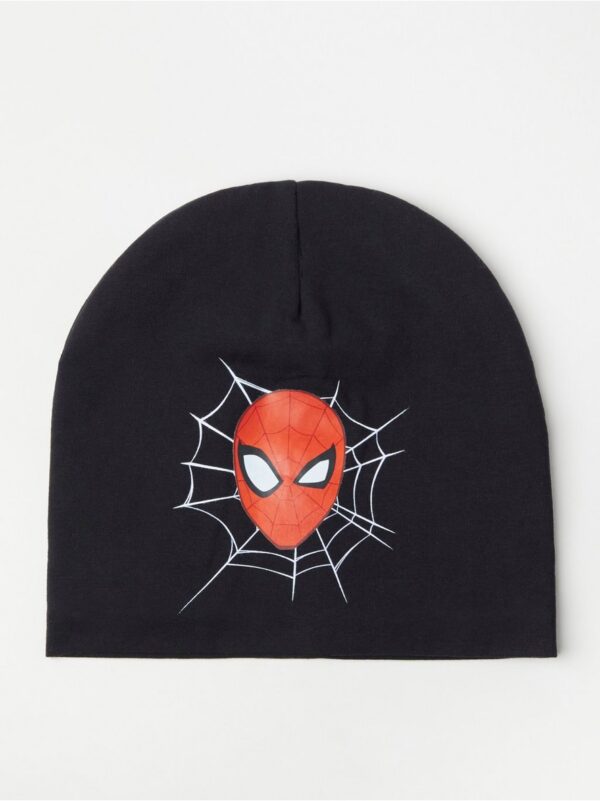 Fleece lined jersey beanie with Spider-Man - 8627873-80