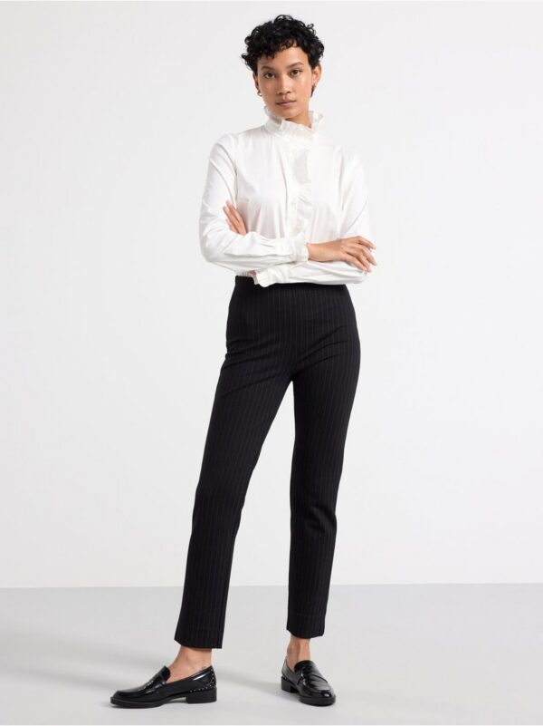 High waist trousers in stretchy jersey - 8630869-80
