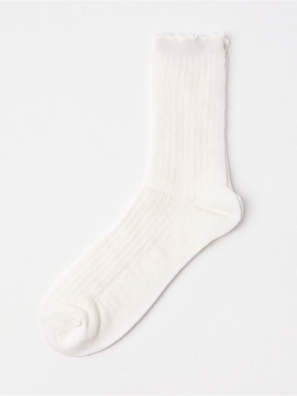 Pointelle socks in merino wool blend - 8582896-2098