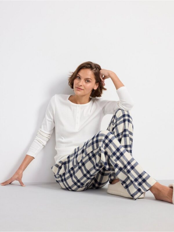 Pyjama trousers in flannel - 8585399-2150