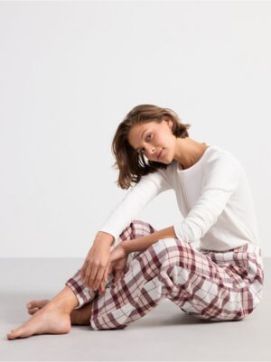 Pyjama trousers in flannel - 8585399-6588