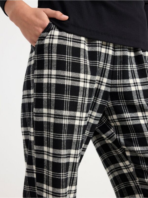 Pyjama trousers in flannel - 8585399-80