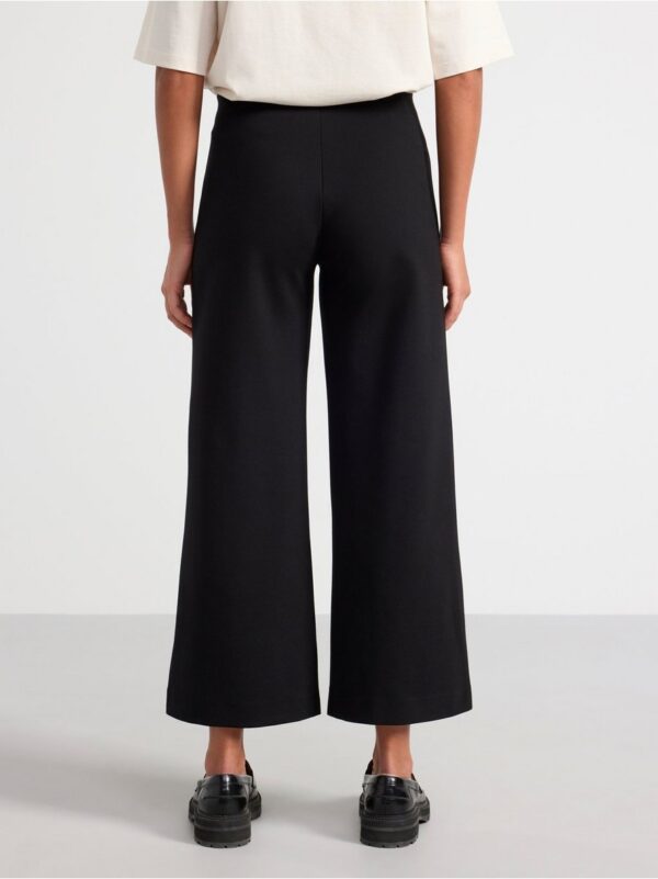 Cropped wide leg punto trousers - 8608195-80