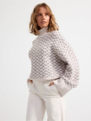 Knitted jumper with pattern - 8630669-9609