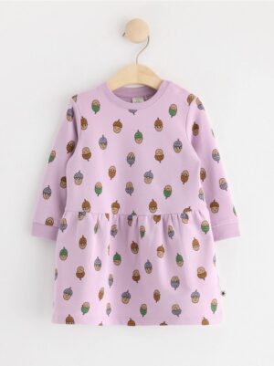 Sweatshirt dress with acorns - 8642026-5335