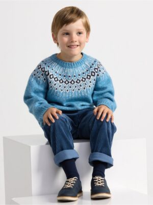 Knitted fair Isle jumper - 8643584-7243