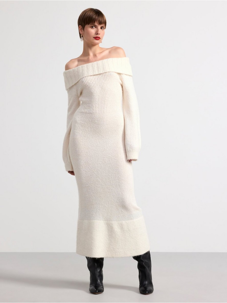 Haljina – Knitted off shoulder dress