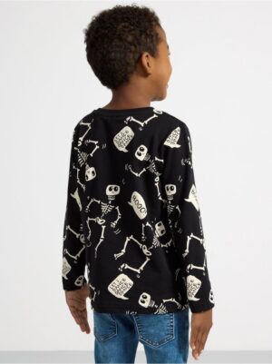 Long sleeve top with skeletons - 8687969-80