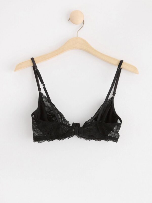 ella m – Unpadded satin bra with lace - 8419461-80