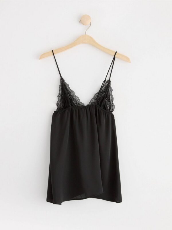 ella m – Satin slip dress with lace - 8566630-80