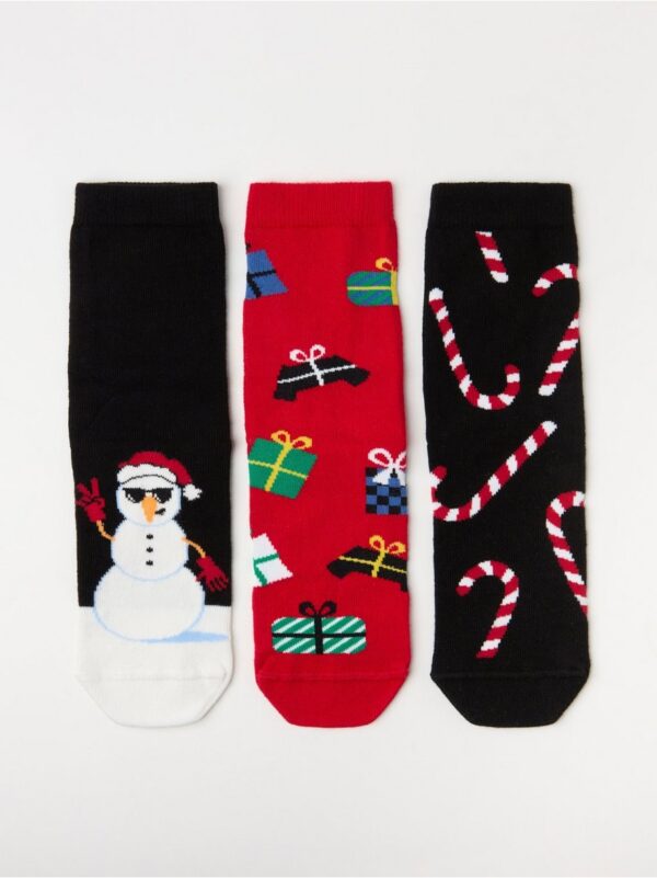 3-pack socks with Christmas motifs - 8600931-80