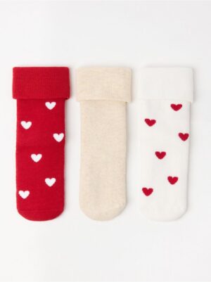 3-pack Socks in terry with motif - 8622502-325