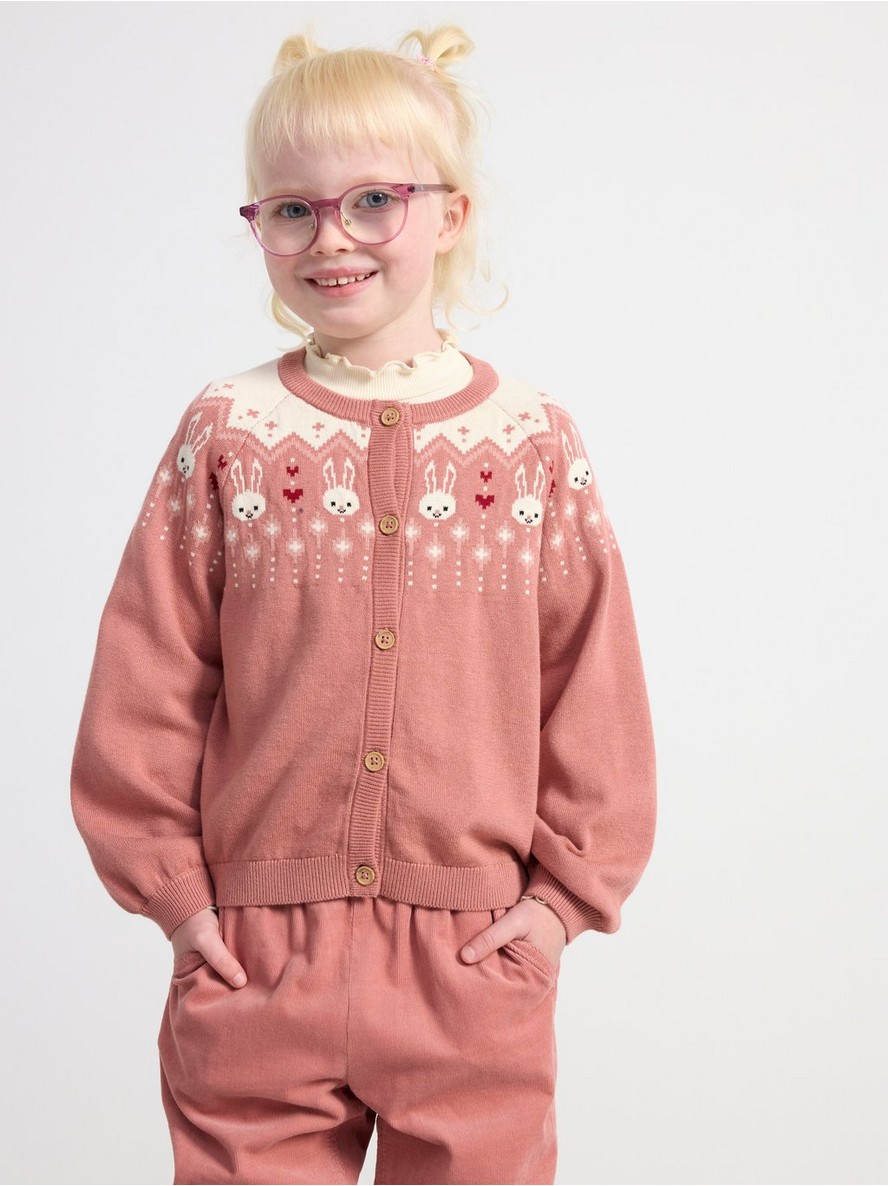 Dzemper – Knitted cardigan with rabbits