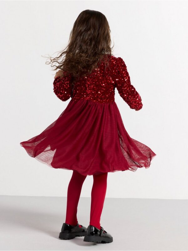 Sequin dress with tulle skirt - 8651714-9348