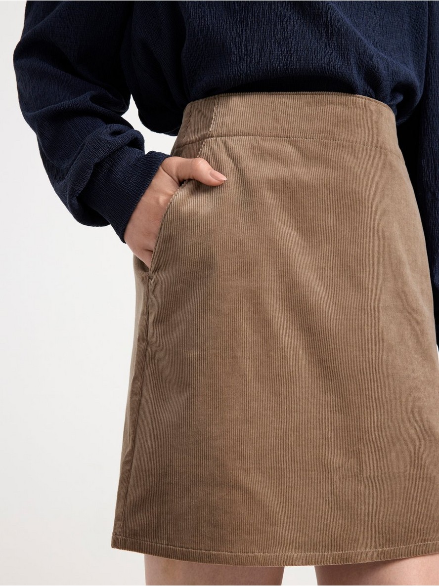 Suknja – Mini skirt in corduroy