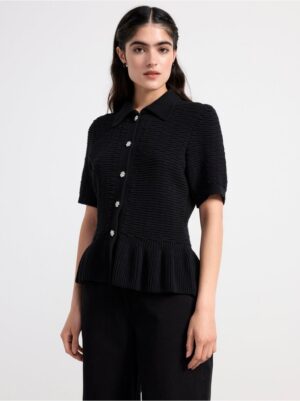 Knitted cardigan with short sleeves - 8663637-80