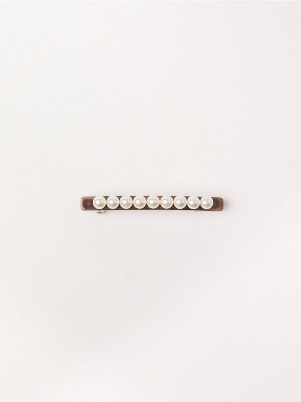 Hair clip with pearls - 8685253-250
