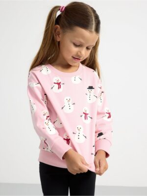 Sweatshirt with snowman print - 8685741-7955