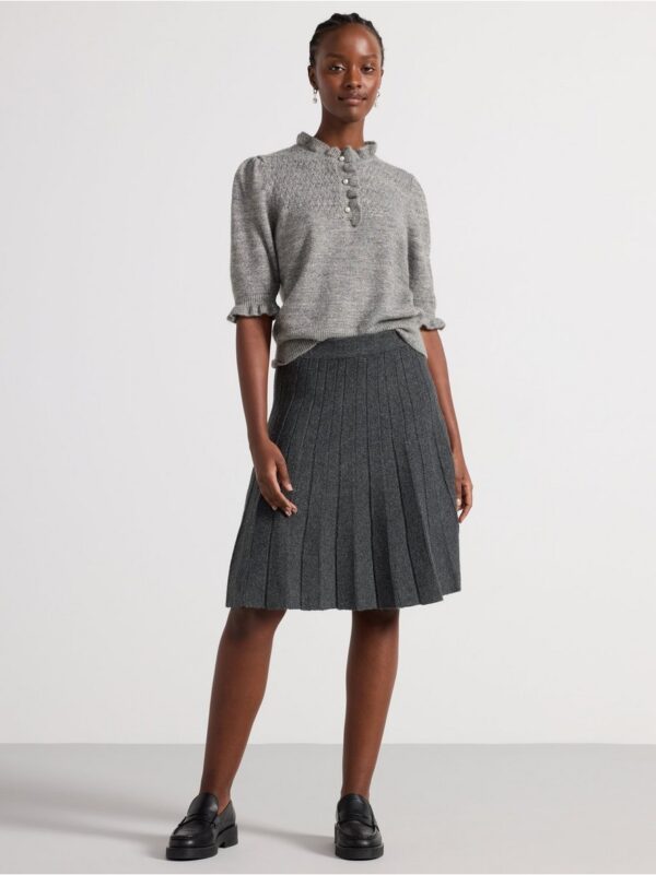 Knitted mini skirt - 3000078-3656