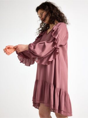 Haljina - 100% viskoza - Mini dress with flounces 17