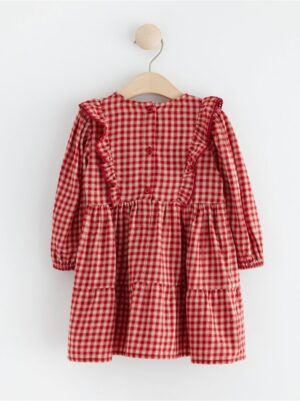 Checked dress with frills - 8619070-7251