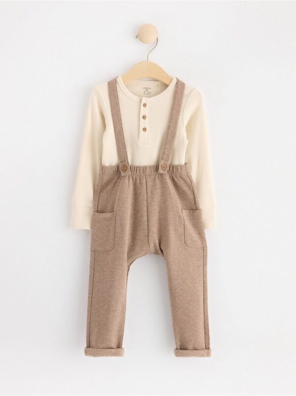 Set with bodysuit and bib trousers - 8651321-1230