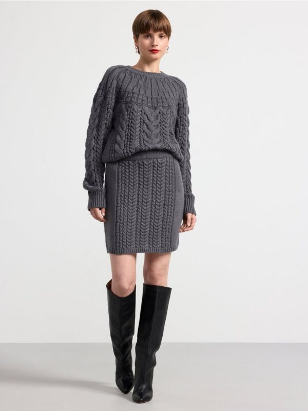 Knitted mini skirt - 8655096-9891