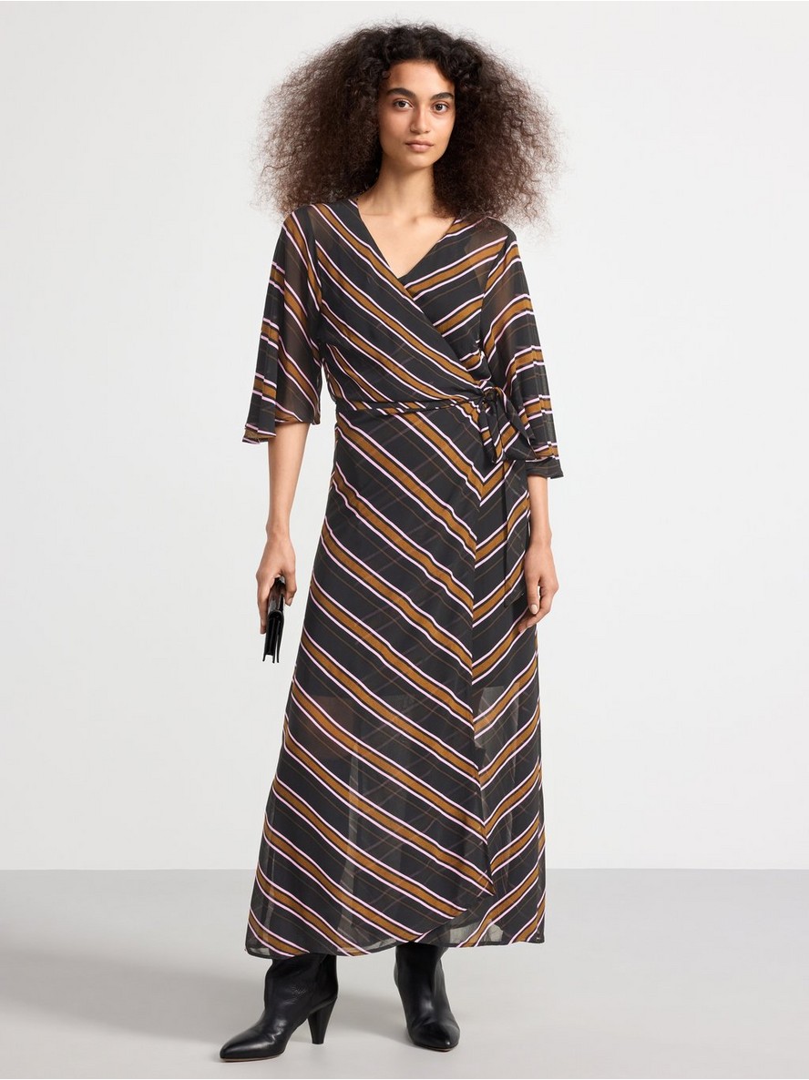 Haljina – Wrap dress with stripes