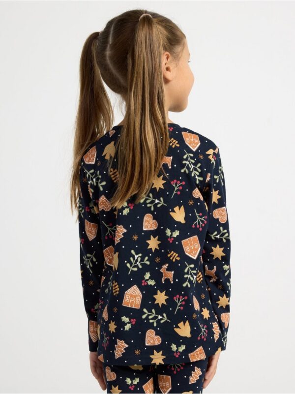 Long sleeve top with gingerbread - 8674782-2521