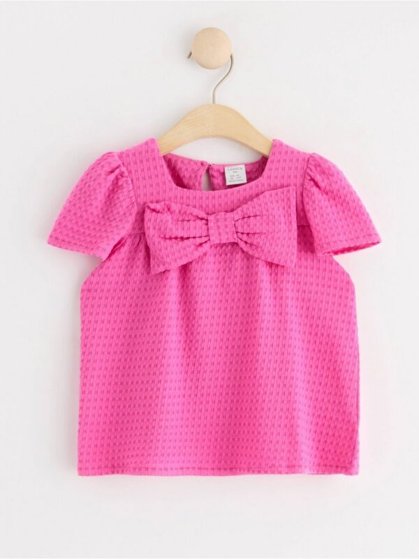 Short sleeve top with bow - 8686241-481
