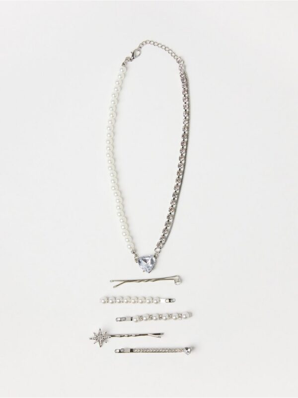 Jewellery set with pearls - 8691629-10
