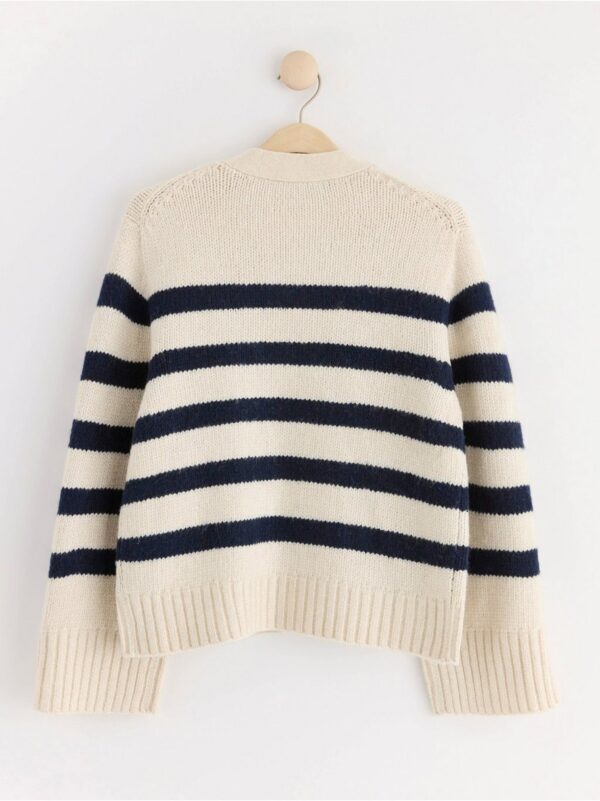 Cardigan with striped pattern - 3000037-5516