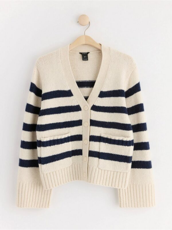 Cardigan with striped pattern - 3000037-5516
